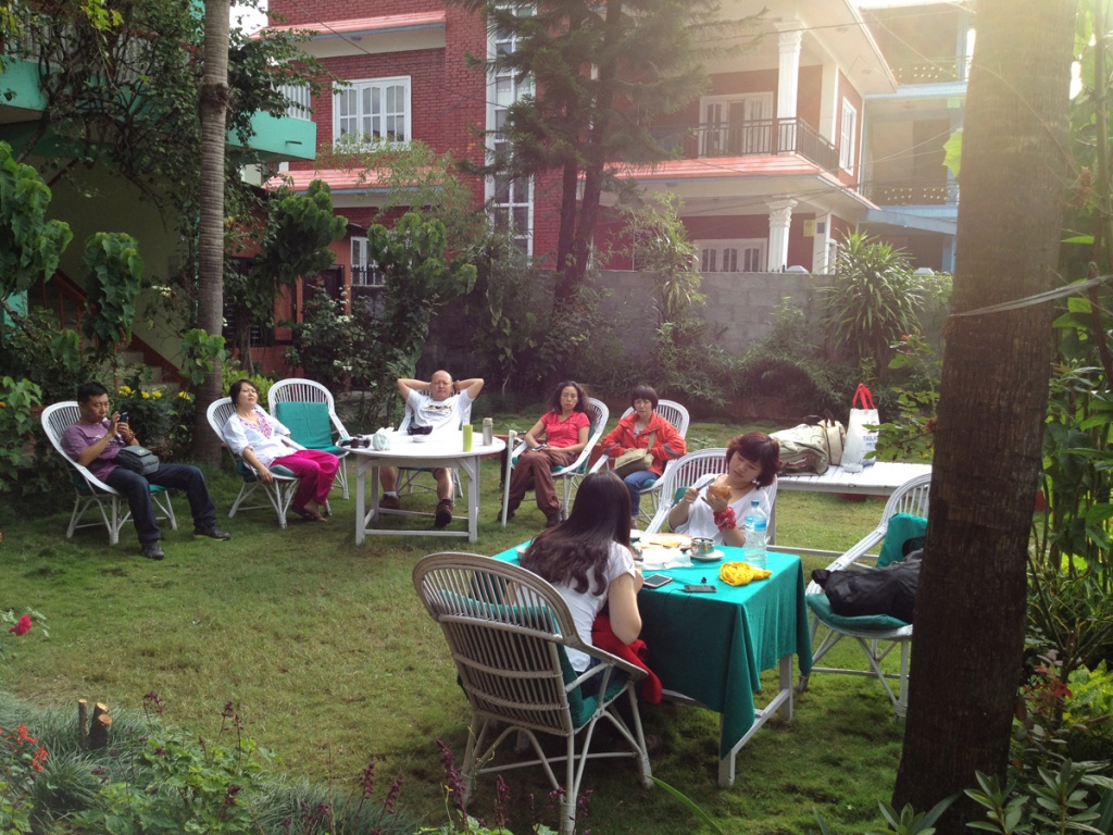 Photo of Tourist at the Garden of a hotel in Lakeside Pokhara - New Pokhara Lodge